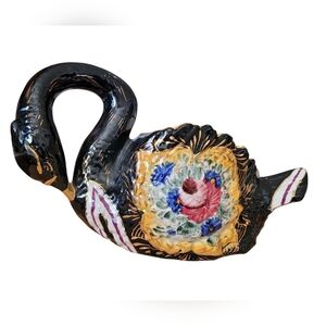 H Bequet Quaregnon Ceramic Swan Planter Made In Belgium